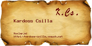 Kardoss Csilla névjegykártya