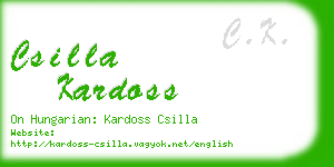 csilla kardoss business card